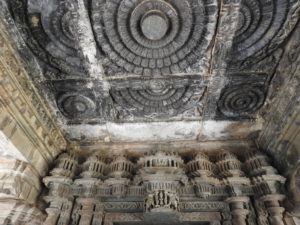 Intricate carvings inside the Tarakeshvar temple Hangal