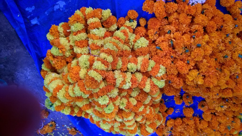 Marigolds are an integral part of Diwali - the yellow and orange combination is considered auspicious too