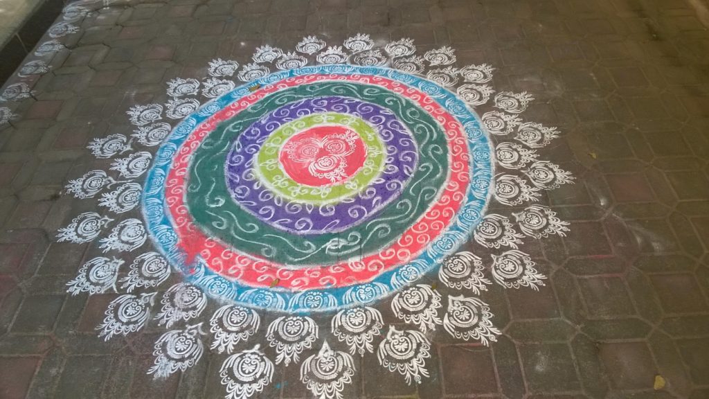 A beautiful Rangoli - an inextricable part of the Diwali festivities