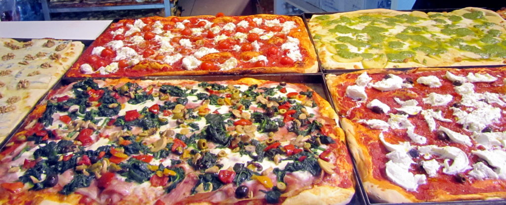 Pizzas in Bergamo
