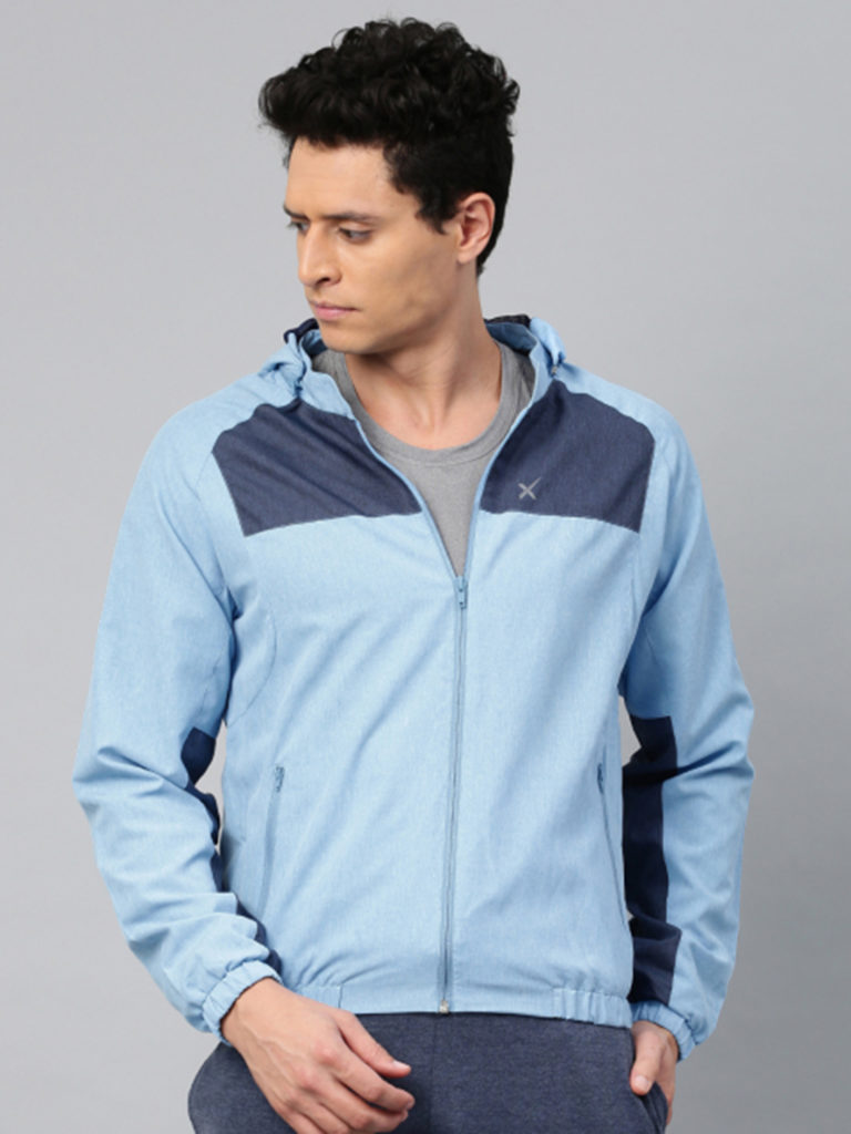 HRX by Hrithik Roshan Men Blue Solid Sporty RAPID-DRY Jacket - Rs.2699