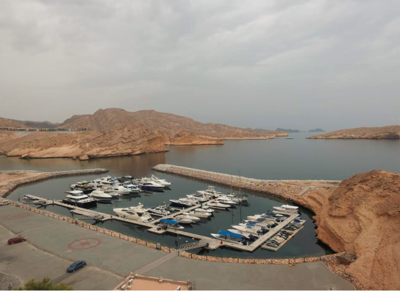 The view of the yatch at Barr Al Jissah