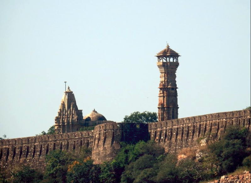 The walls of Chittorgarh fort