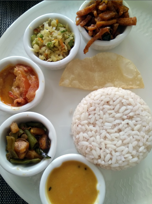 A traditional meal at Novotel Kochi Infopark
