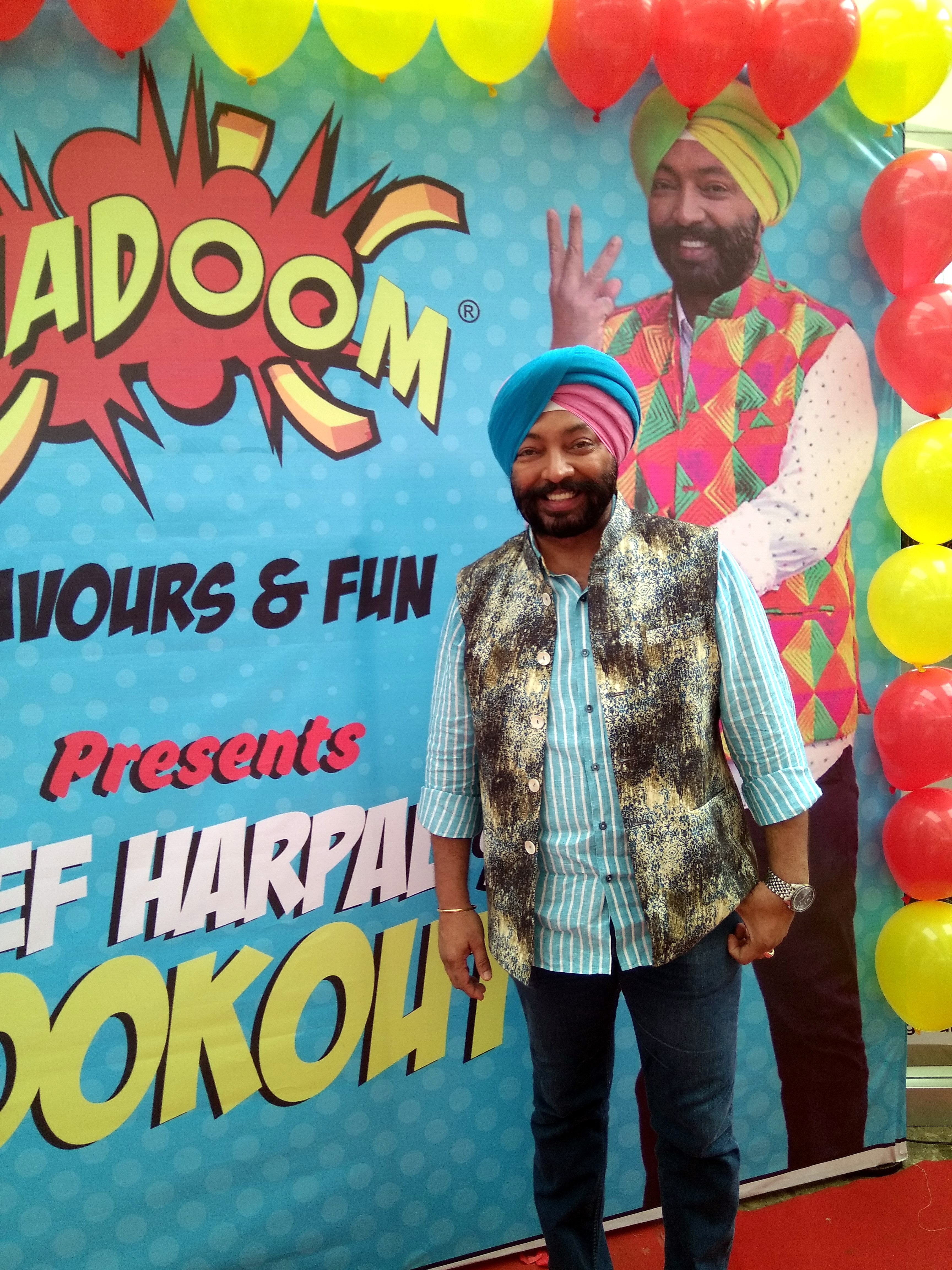 Chef Harpal at the launch of Dhadoom