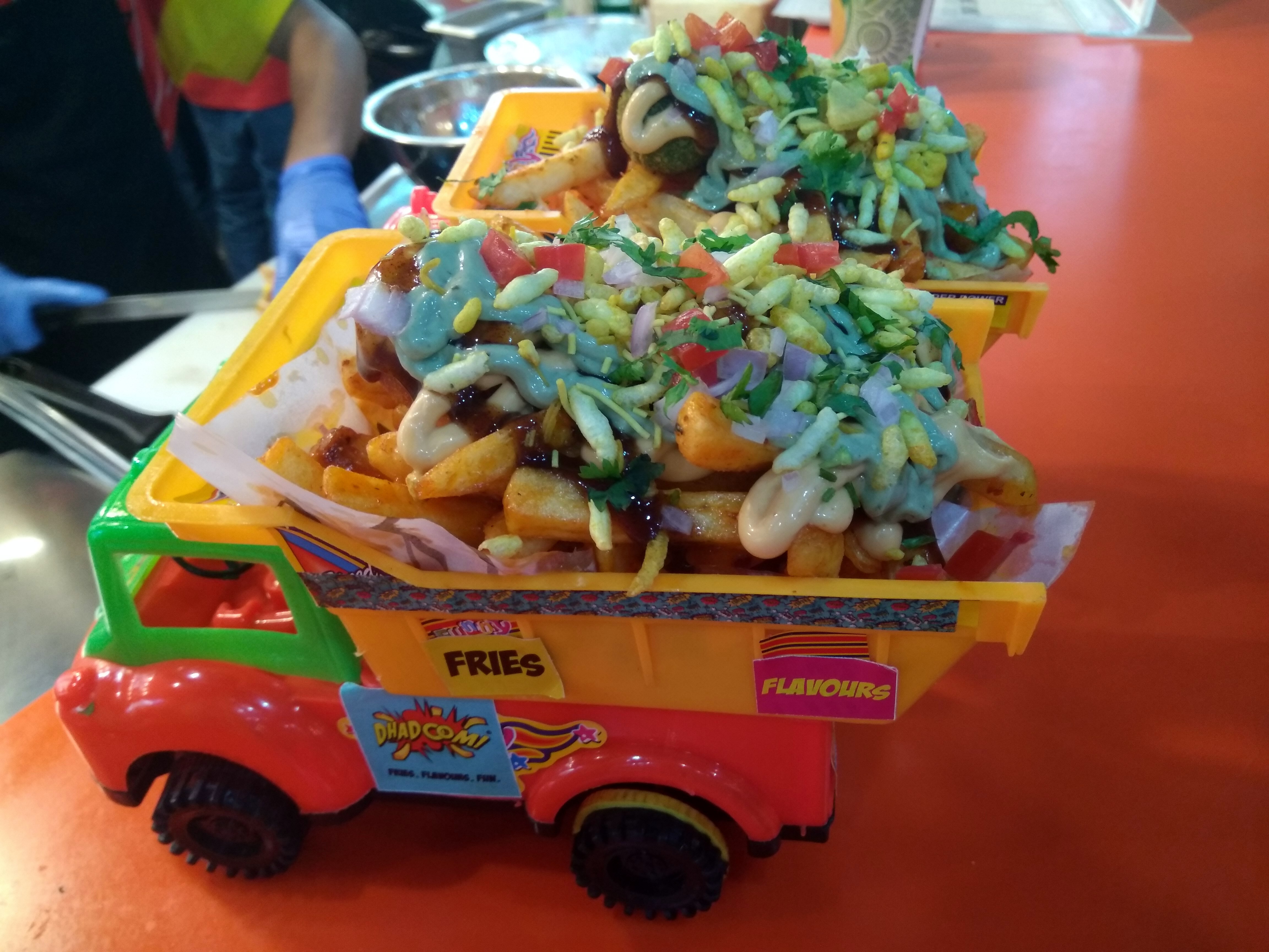 Food is served in mini trucks