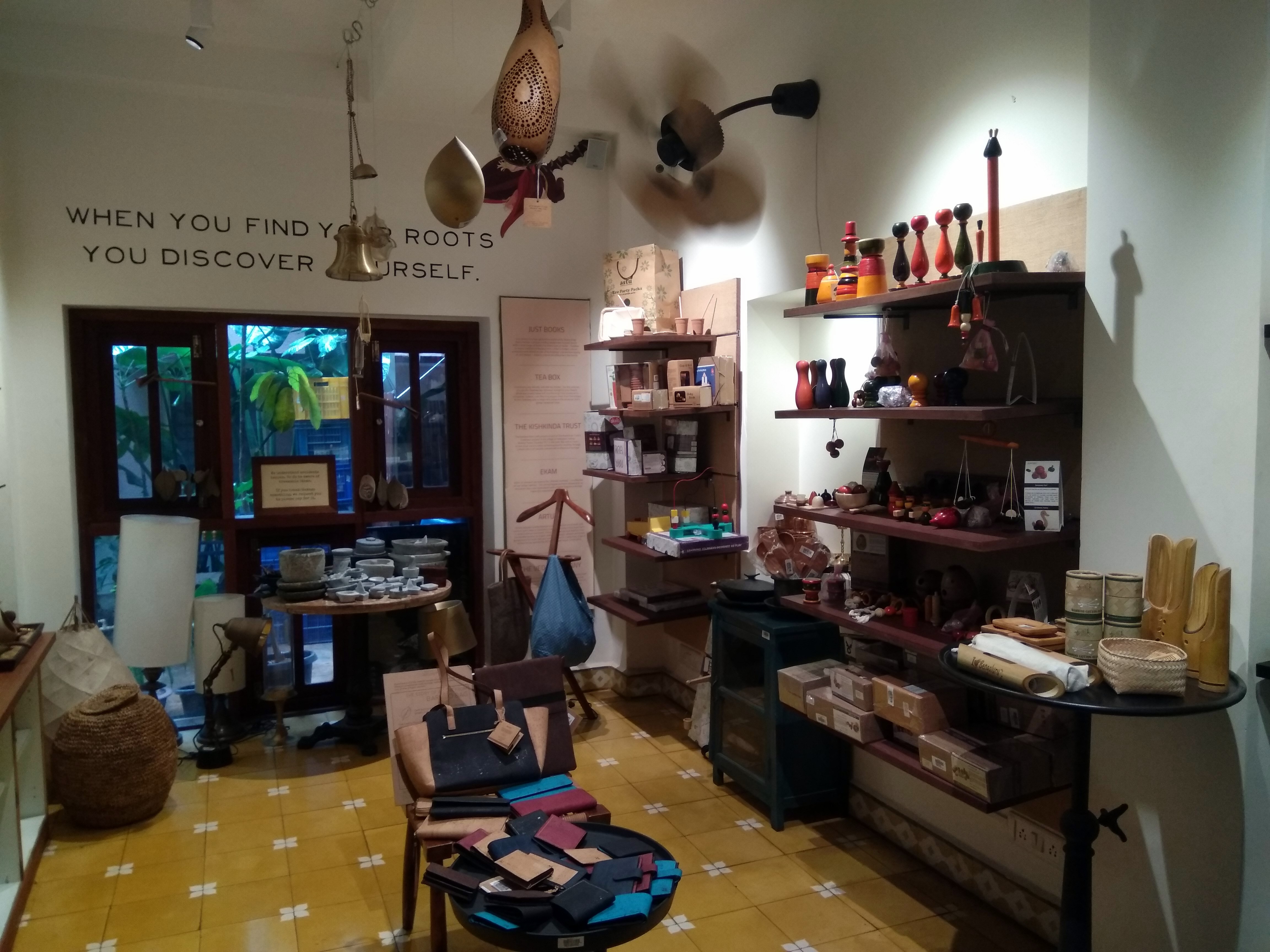 The eclectic interiors of the store