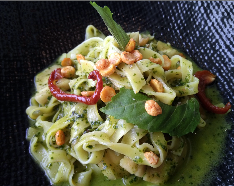 Special pesto pasta at Colony Grill House