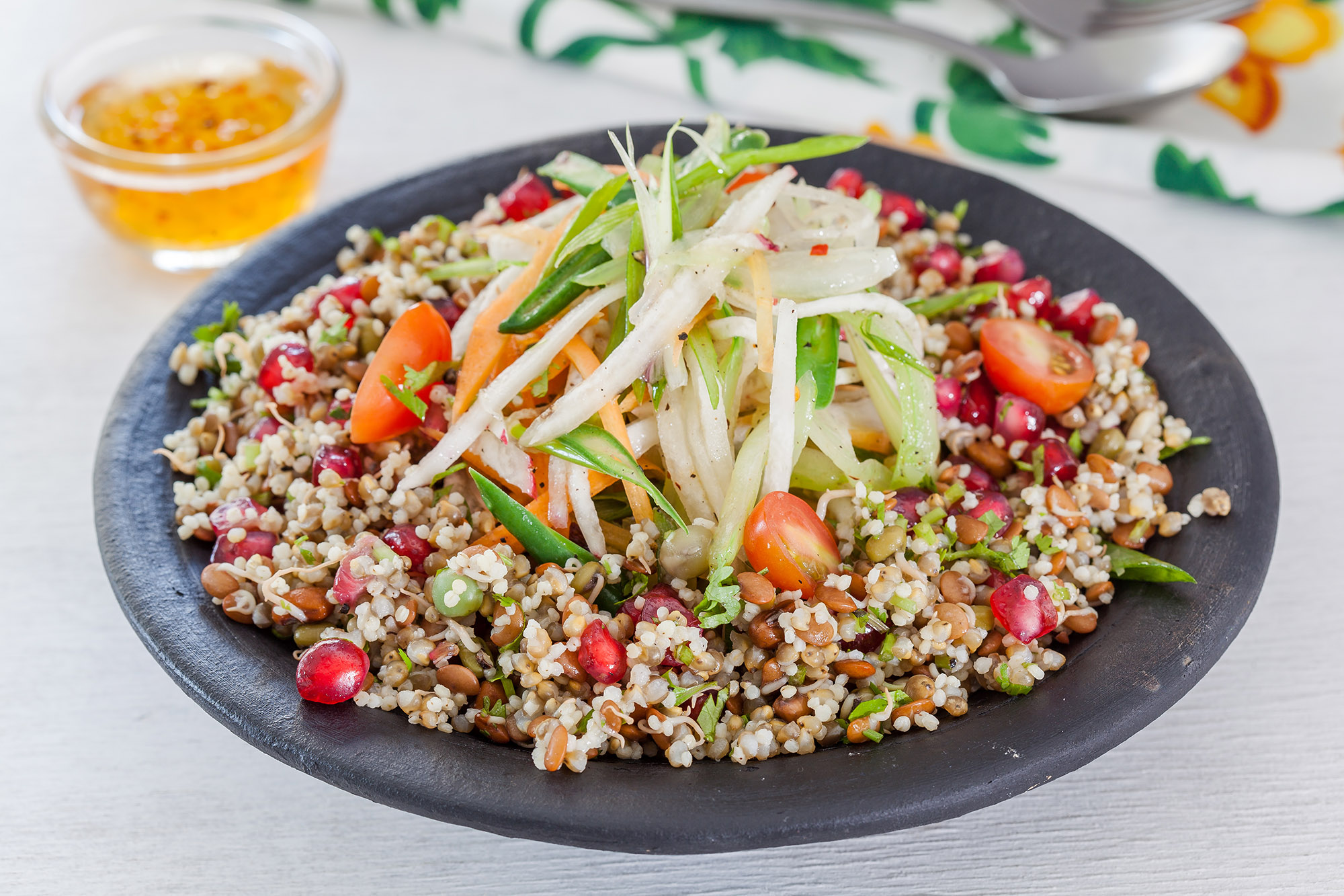 Foxtail Millet Pomegranate Sprouts Salad (Veg) from Fresh Menu