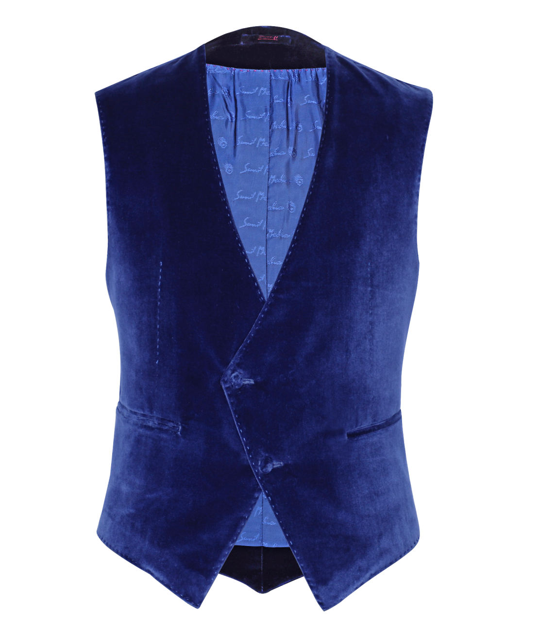Velvet Blue waistcoat from House of Sunil