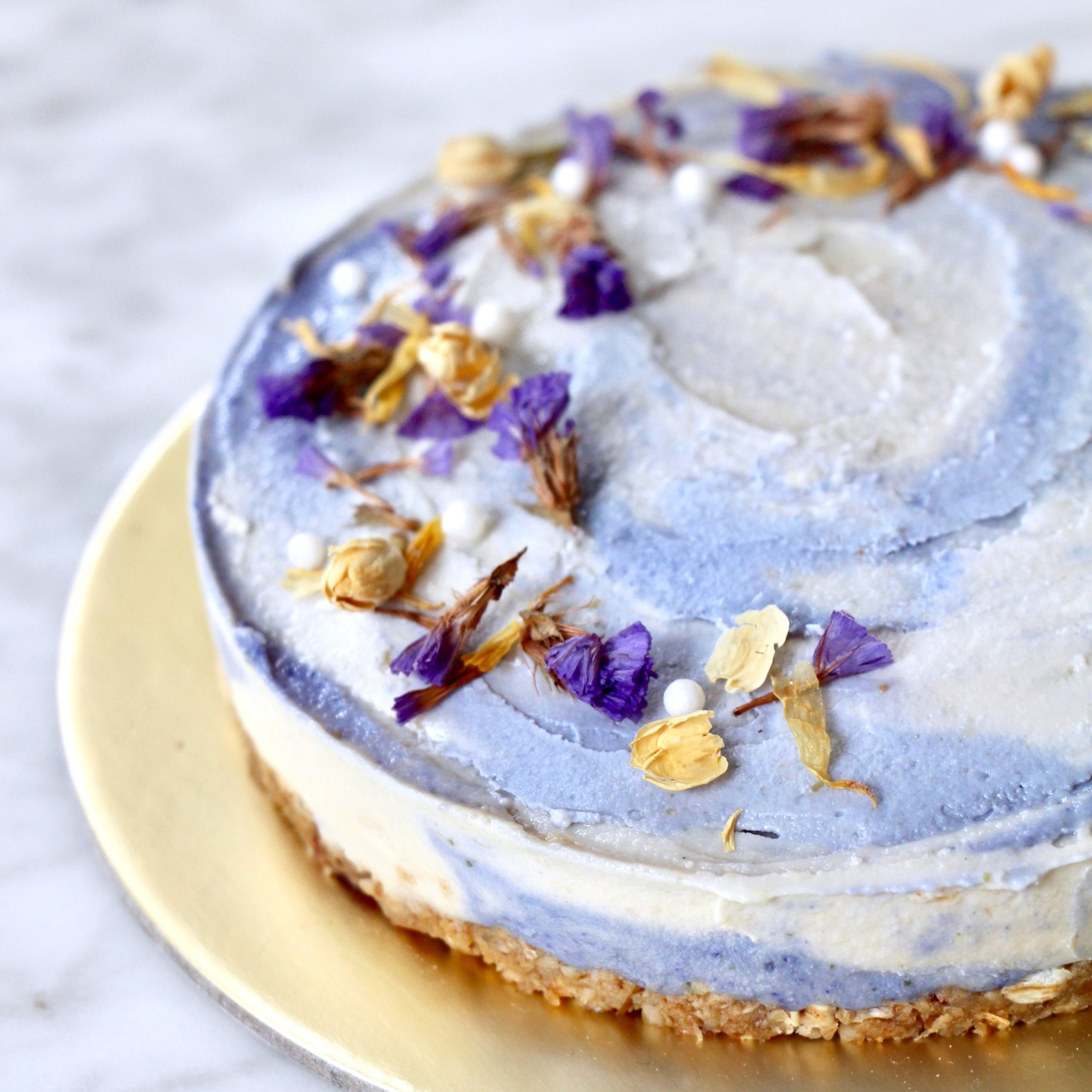 Butterfly pea flower Cheesecake
