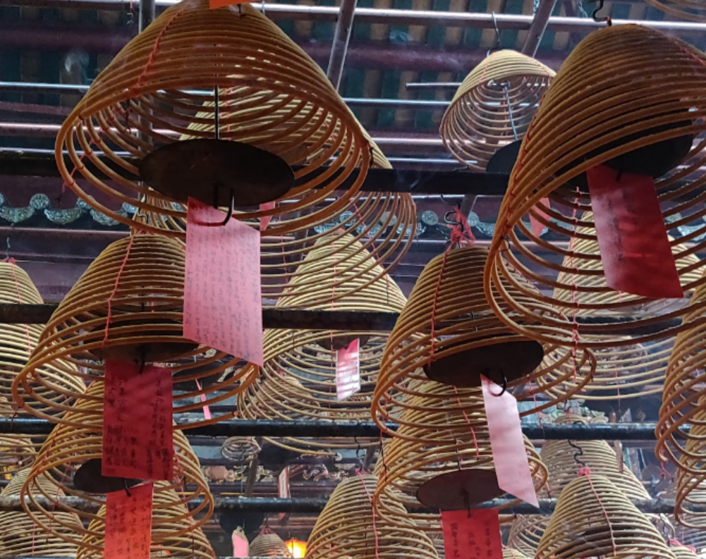 Incense Coils at Man Mo Temple Hong Kong