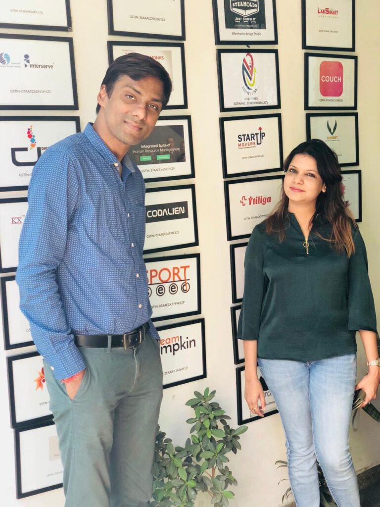 Swati & Ranjeet At their Delhi office