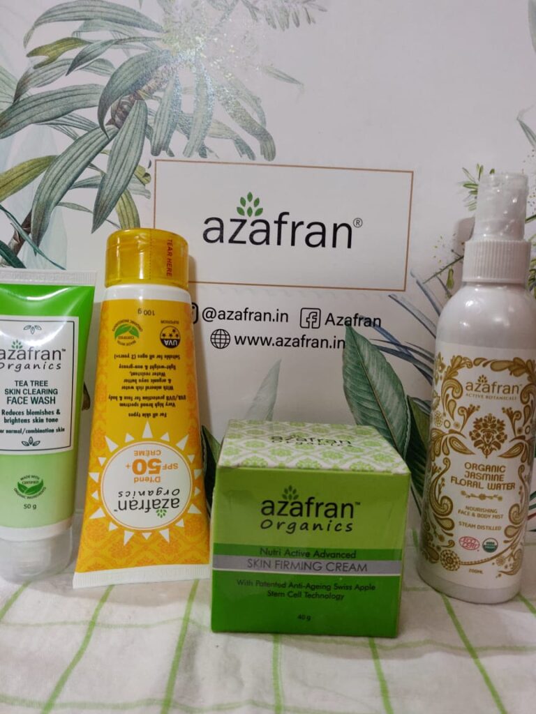 Selection of cosmetics at Azafran Organic