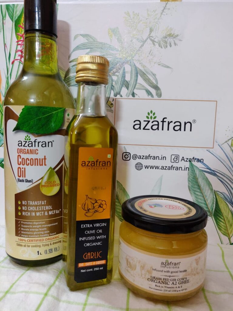 Selection of food products at Azafran Organic
