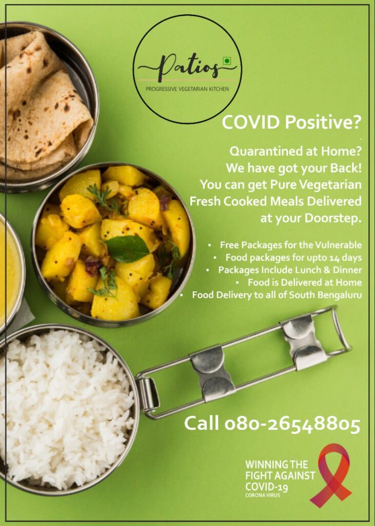Meals for Covid positive by Patios