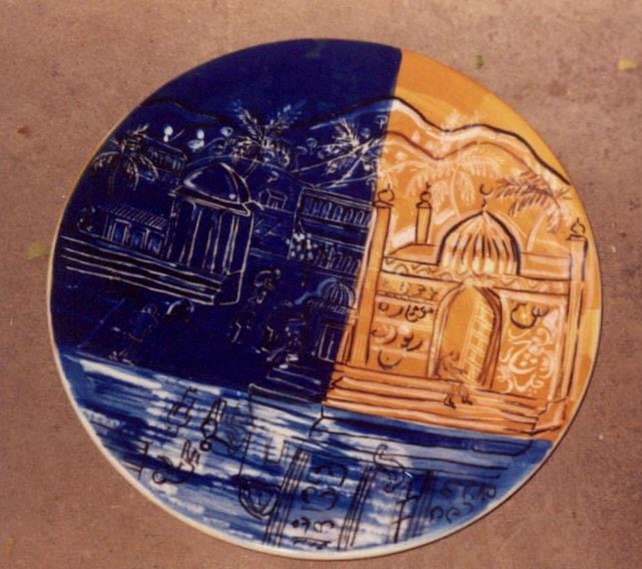 Bhupen Kakkar’s artwork Ceramic Plate