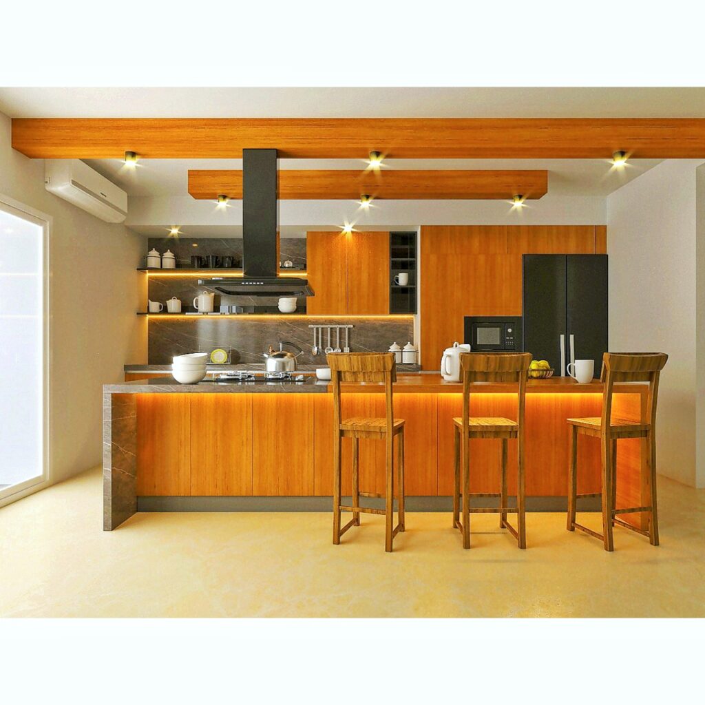 Biophilic kitchen design by Najumi Anees, Livpreneur at Livspace