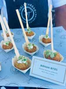 Biryani Bites_ served as passarounds at the India Pavillion at Cannes 2022 by Single Thread Catering by Chef Manu Chandra