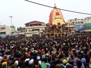 Lord Jagganath's chariot in the Rath Yatra