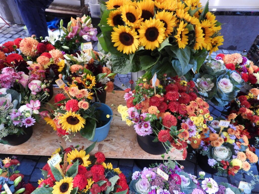 Flowers at the farmers' market