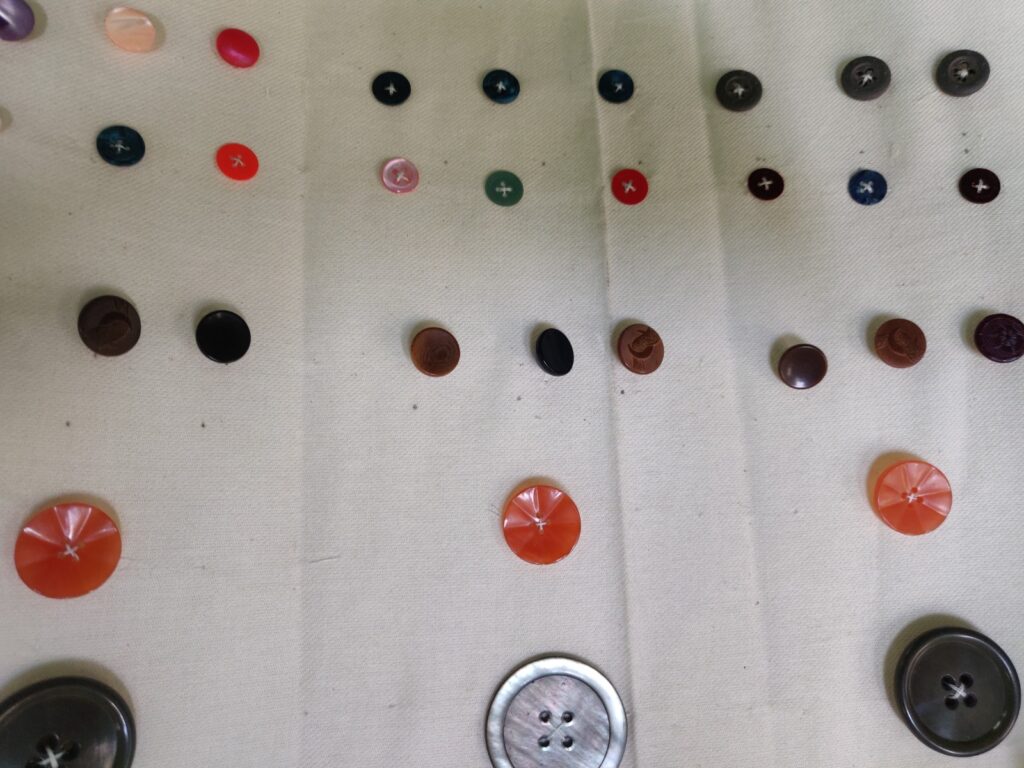 Accessories like buttons have been preserved at The City Palace Museum at Udaipur