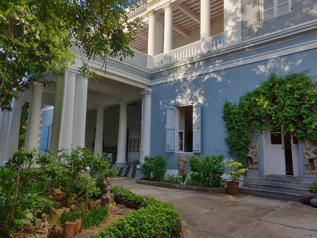 One of the buildings in the French quarter of Pondicherry