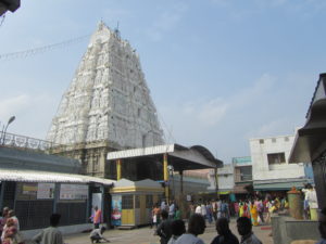 The tower of the Sri Padmavathi Ammavari Temple