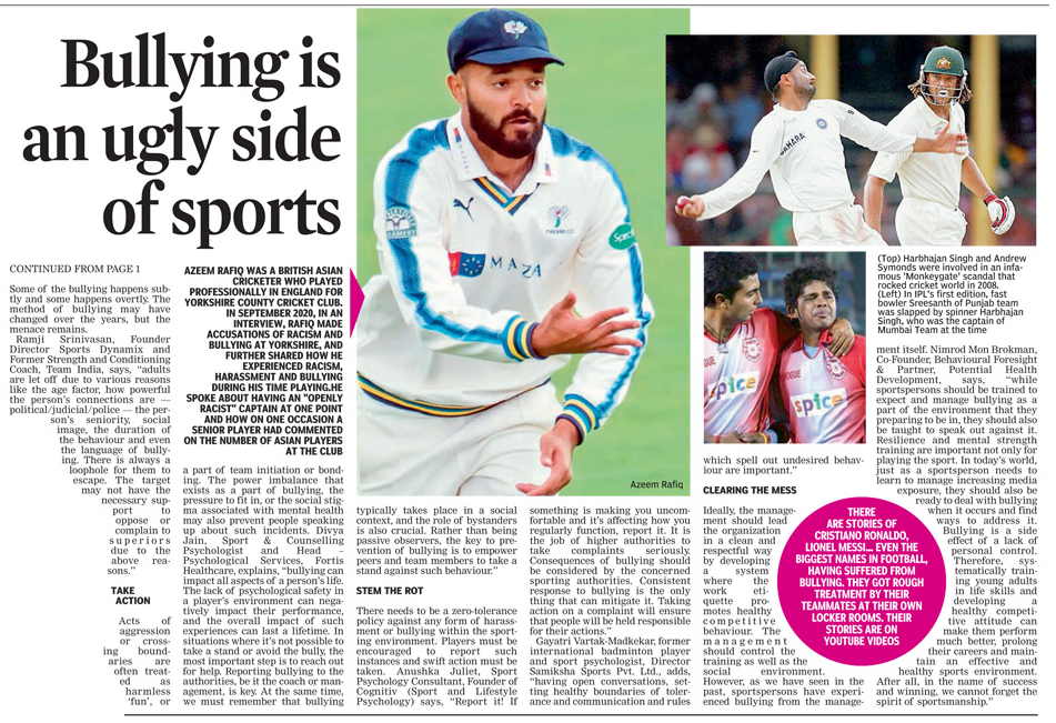 Sports Bullying Bindu Gopal Rao Freelance Writer Photographer