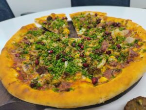 Middle Eastern Pizza courtesy Chef Manni Singh, Simpli Namdhari’s