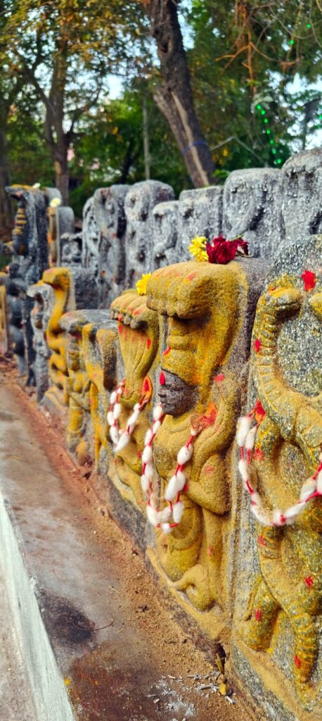 Naga statues in temples