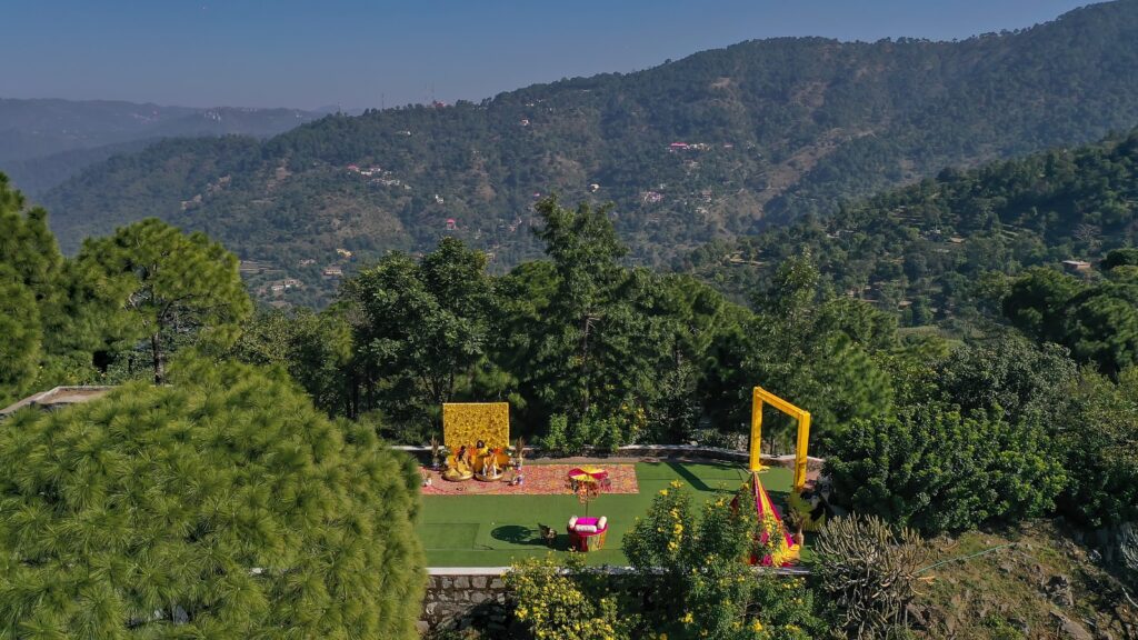 Wedding setup at Moksha Himalaya Spa Resort