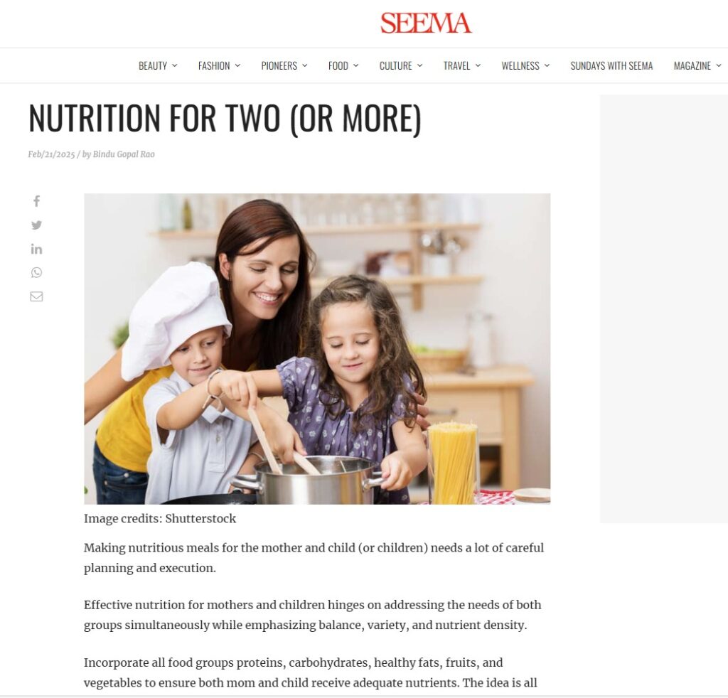 Nutrition for two