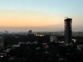 The view from the 18th floor at Ssaffron, Shangri La Bengaluru