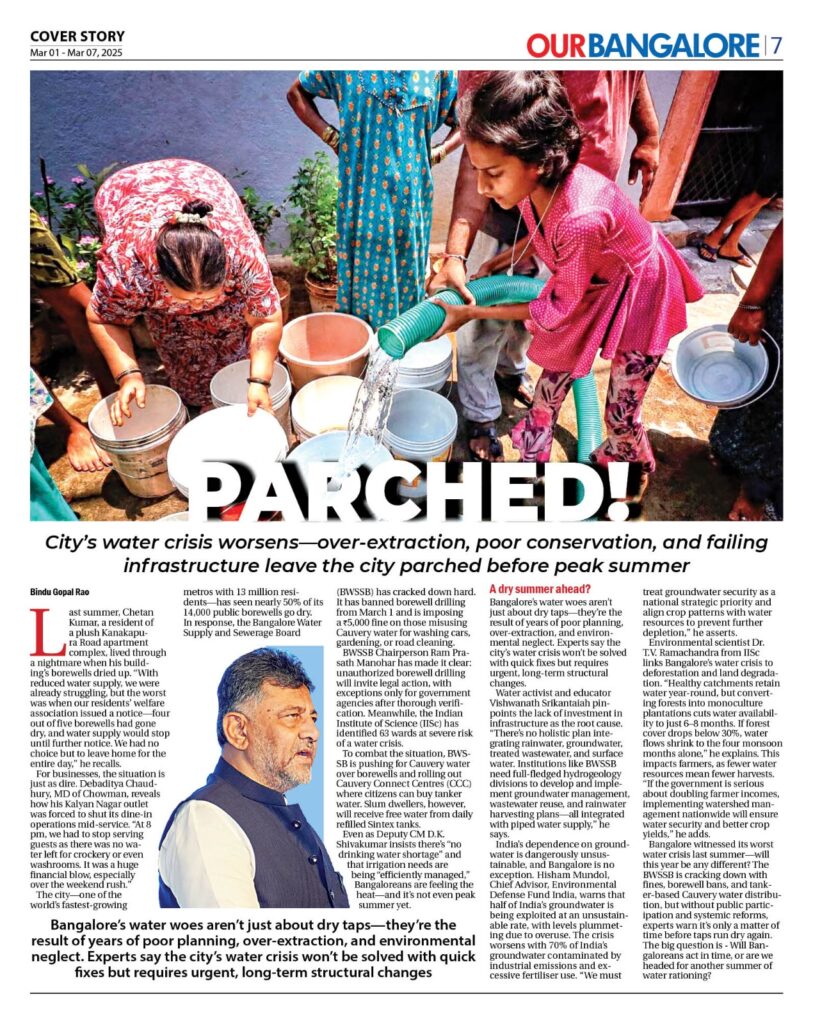 Water crisis in Bangalore