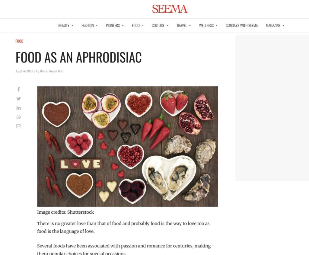 Food as an aphrodisiac