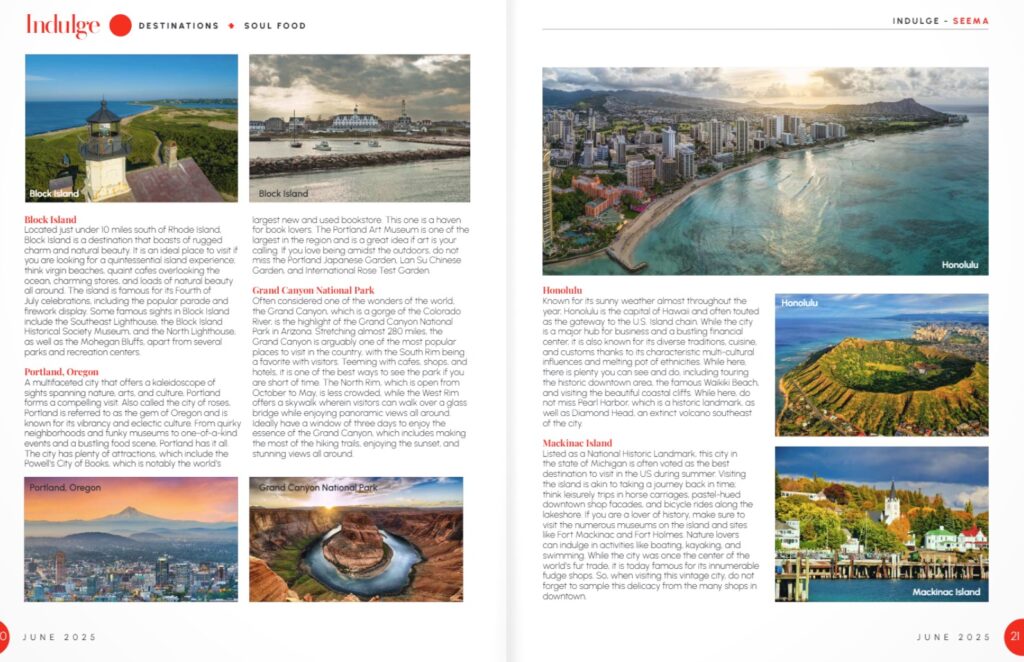 North America tourist destinations