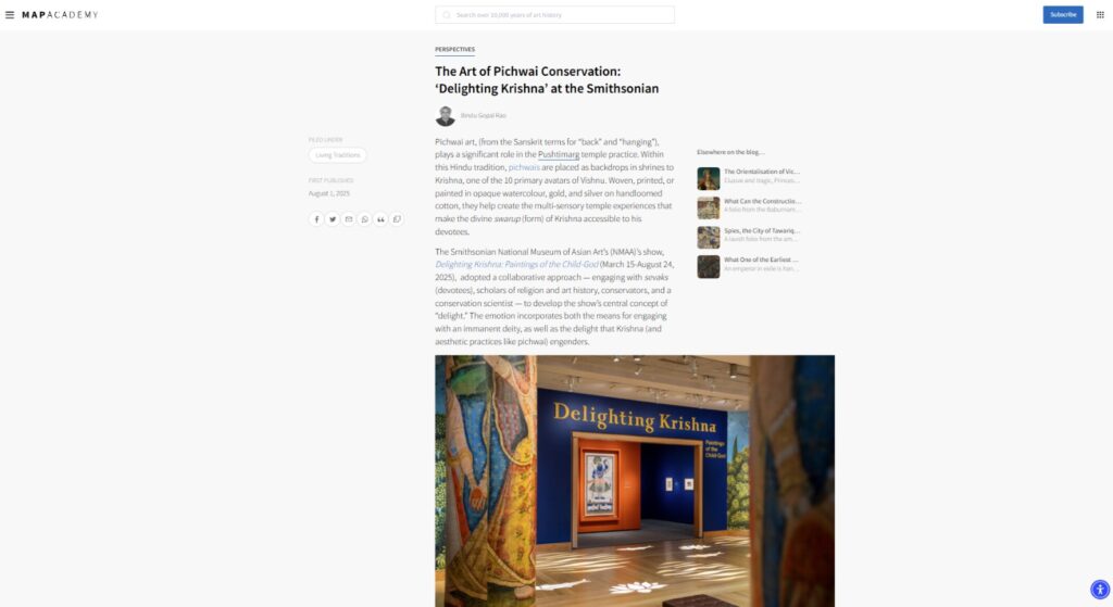‘Delighting Krishna’ at the Smithsonian