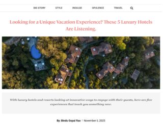 Experiential Holidays