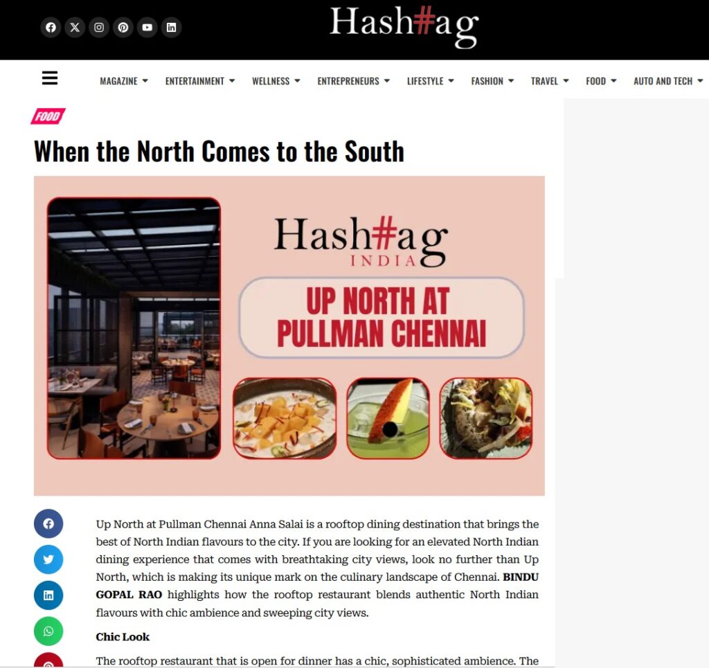 Up North at Pullman Chennai