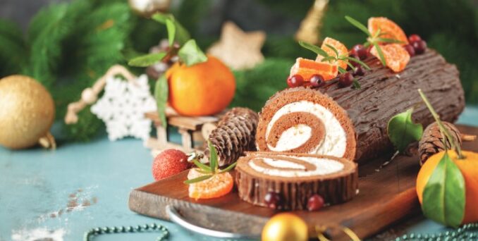 Avocado and Chocolate Yule Log