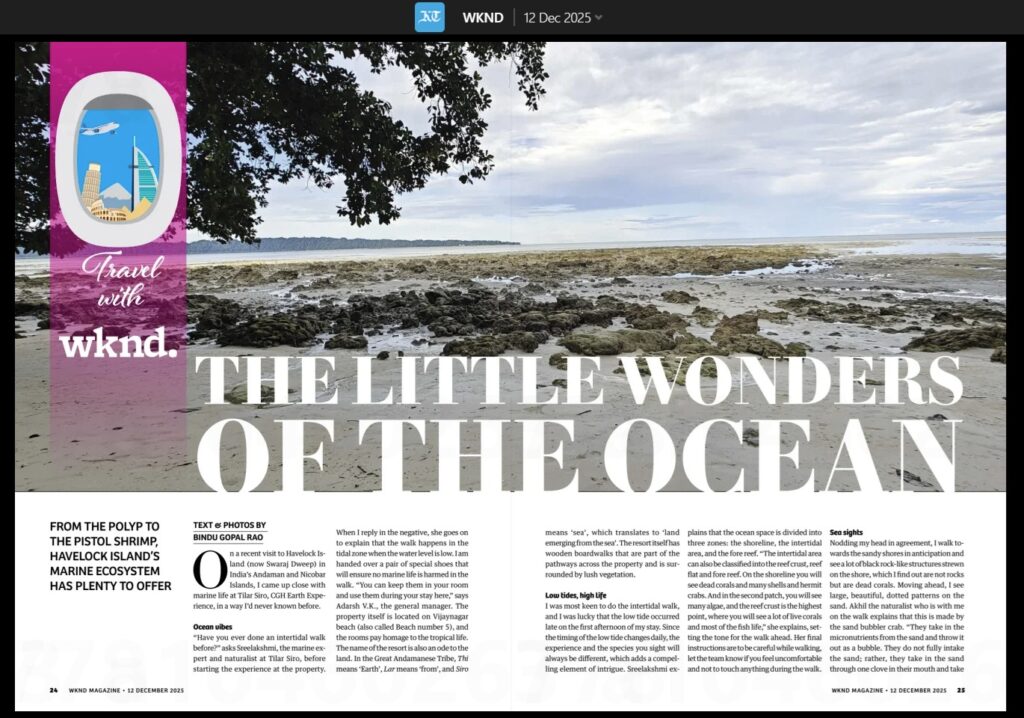Intertidal walk at CGH Earth Tilar Siro in Havelock Island