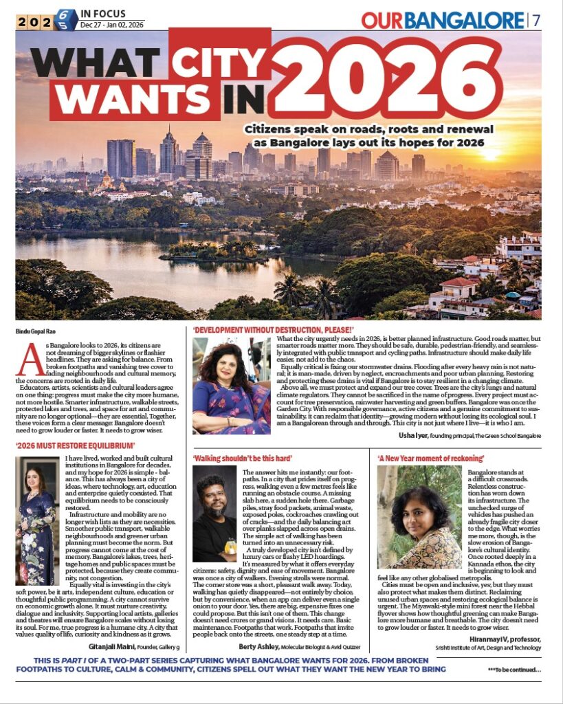 What Bangaloreans Want in 2026