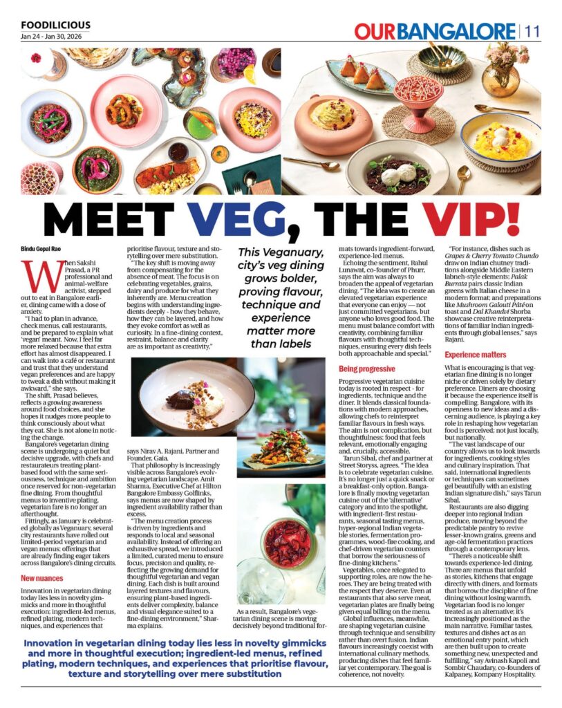 Vegetarian Fine Dining Restaurants in Bengaluru