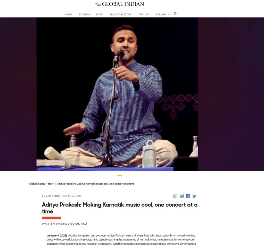 Karnatik artist Aditya Prakash