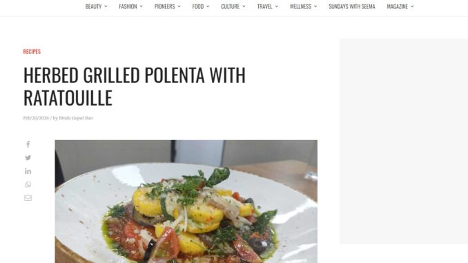 Herbed Grilled Polenta with Ratatouille