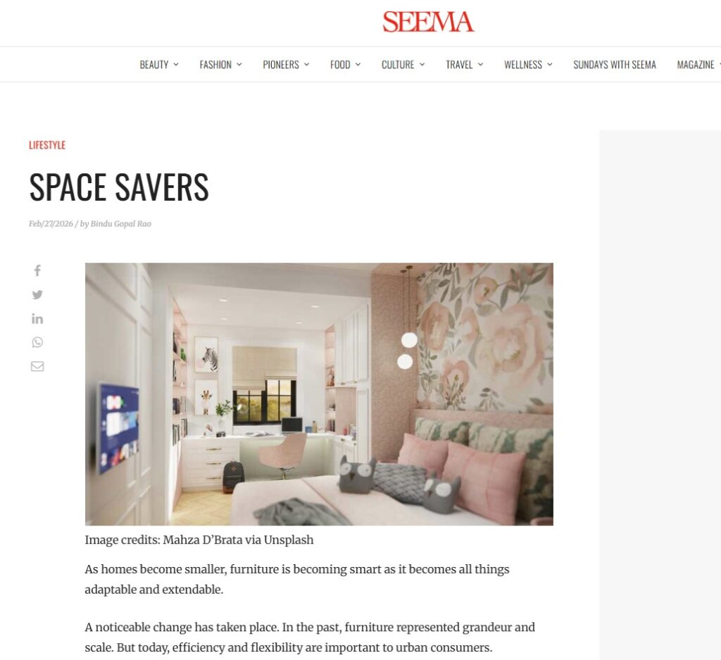 Space saving furniture