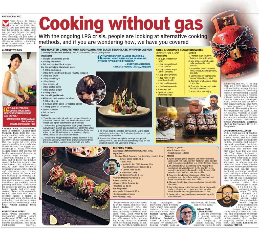 Cooking without gas