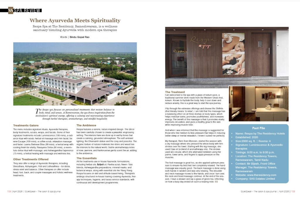 Respa Spa at The Residency Rameshwaram
